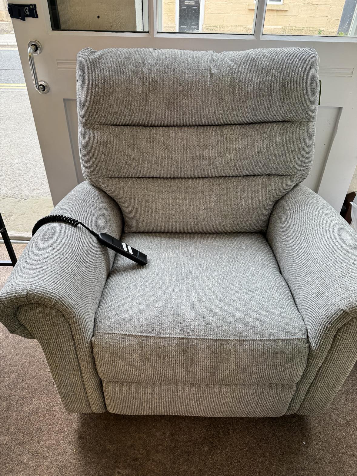 Rise and recline duel armchair with remote control