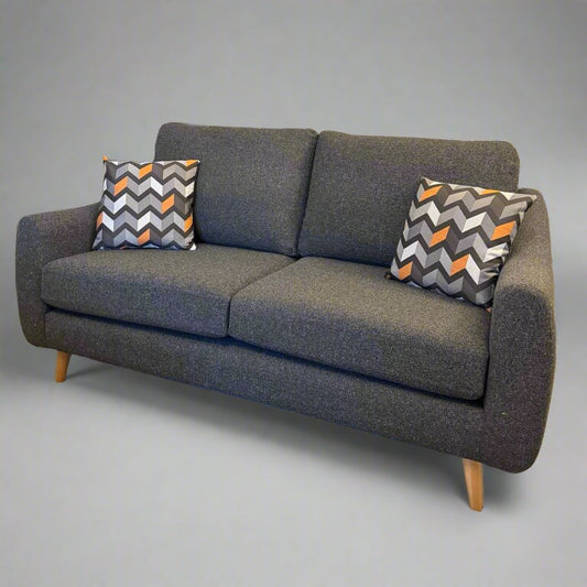 Pixton 3 seater sofa on stilted wooden legs by Sweet Dreams UK located in Burnley.