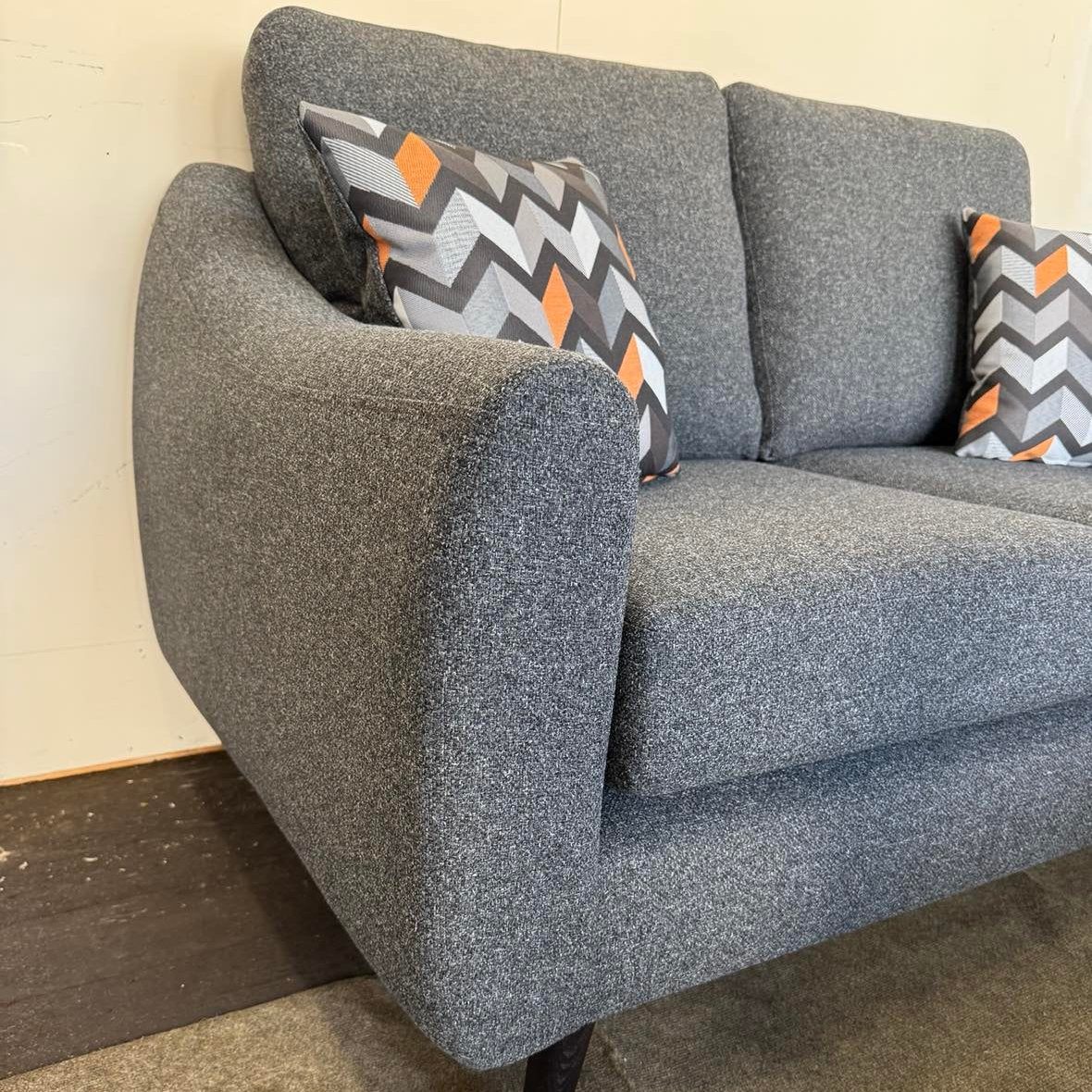 pixton 2 seater sofa in grey with free scatter cushions