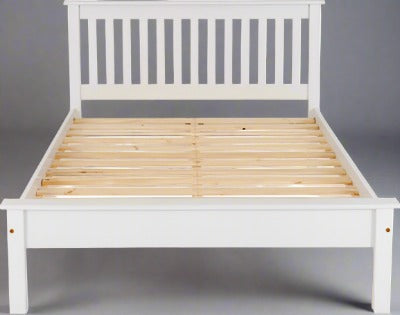 Solid wood shaker bed frame. with solid plank wood slats. Available to order now.