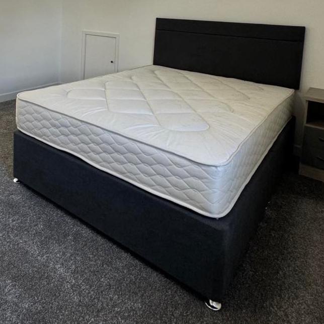 complete divan bed set with free headboard.